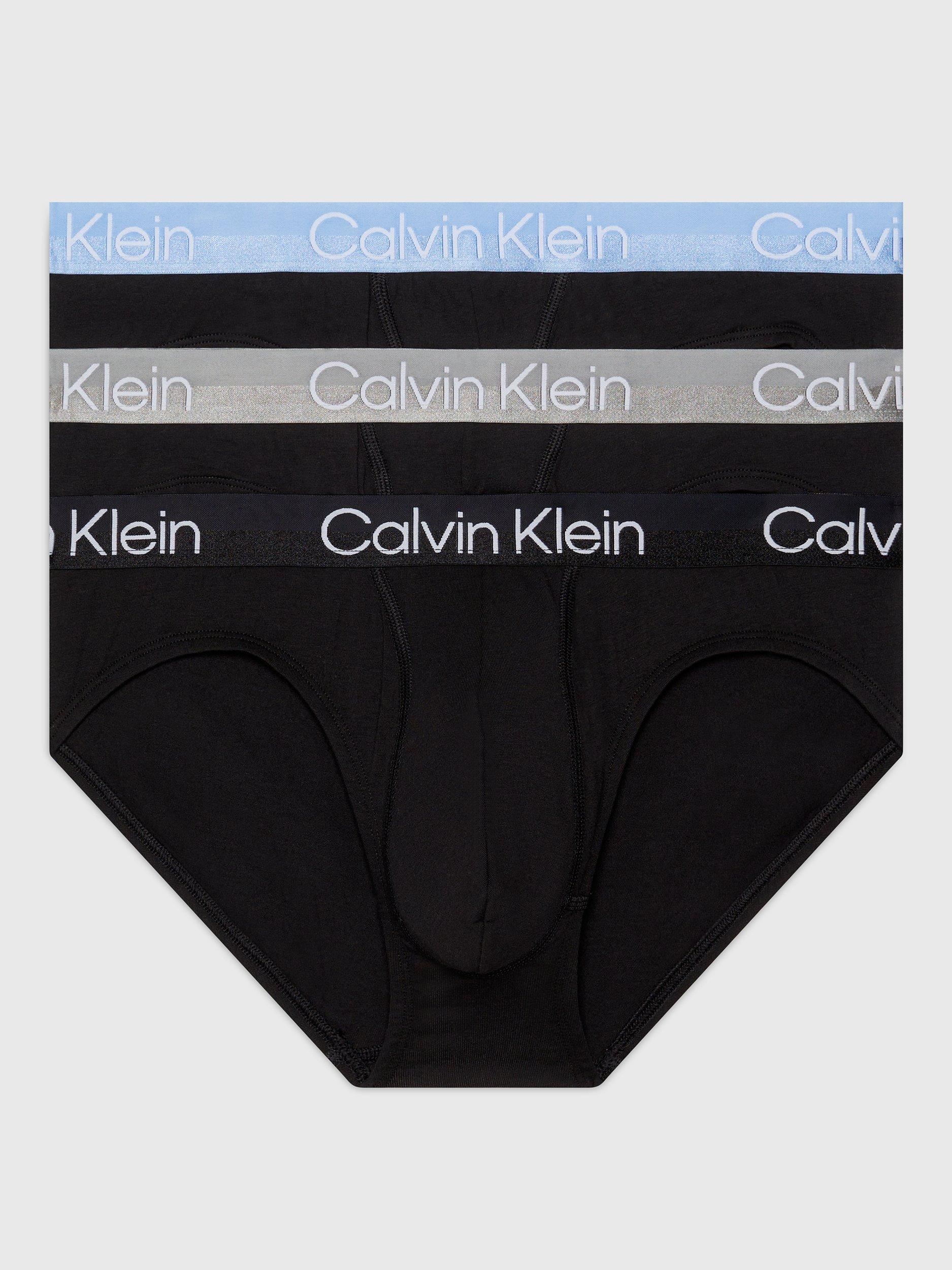 Calvin Klein Hip Briefs, Pack of 3, Griffin/Blue/Black