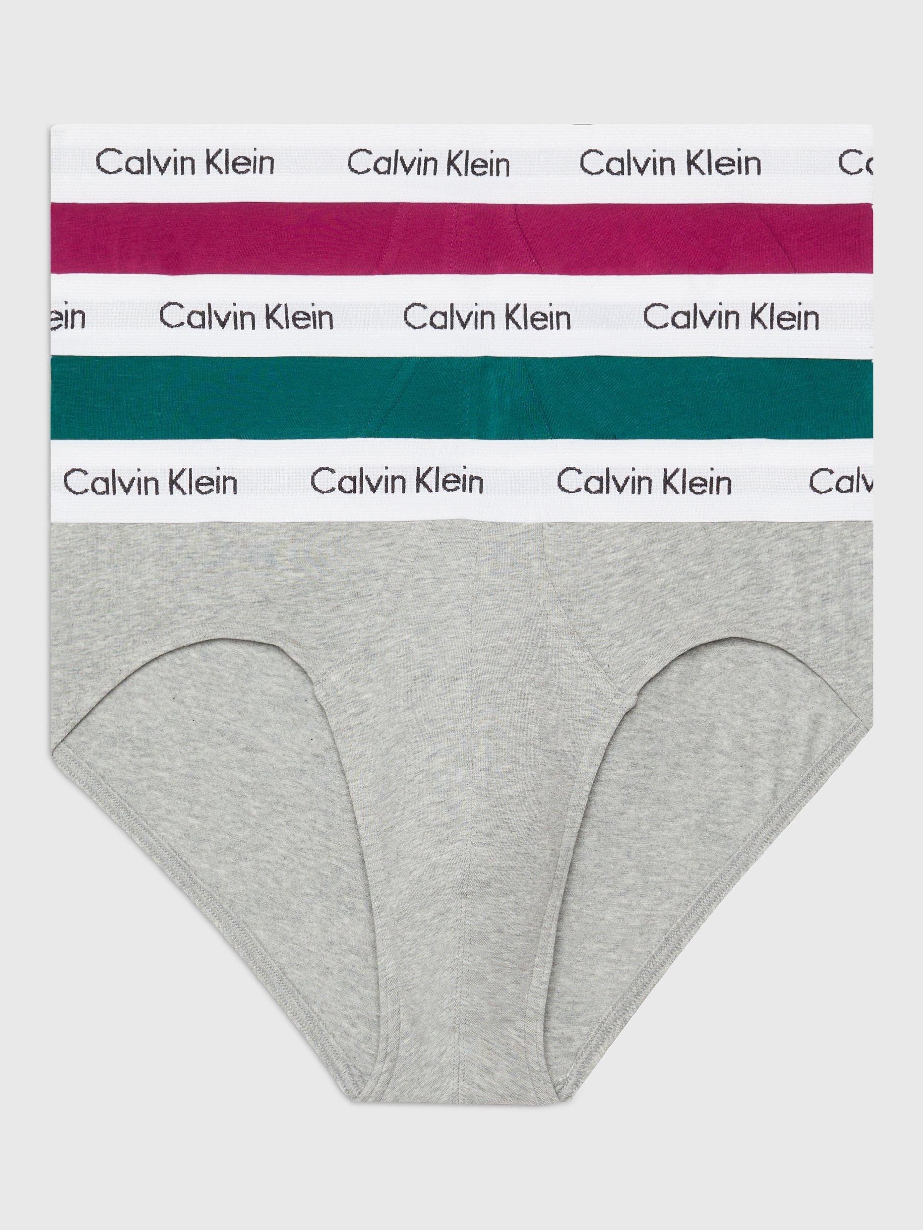 Calvin Klein Cotton Stretch Hip Briefs, Pack of 3, Grey/Chesapeake/Jewel