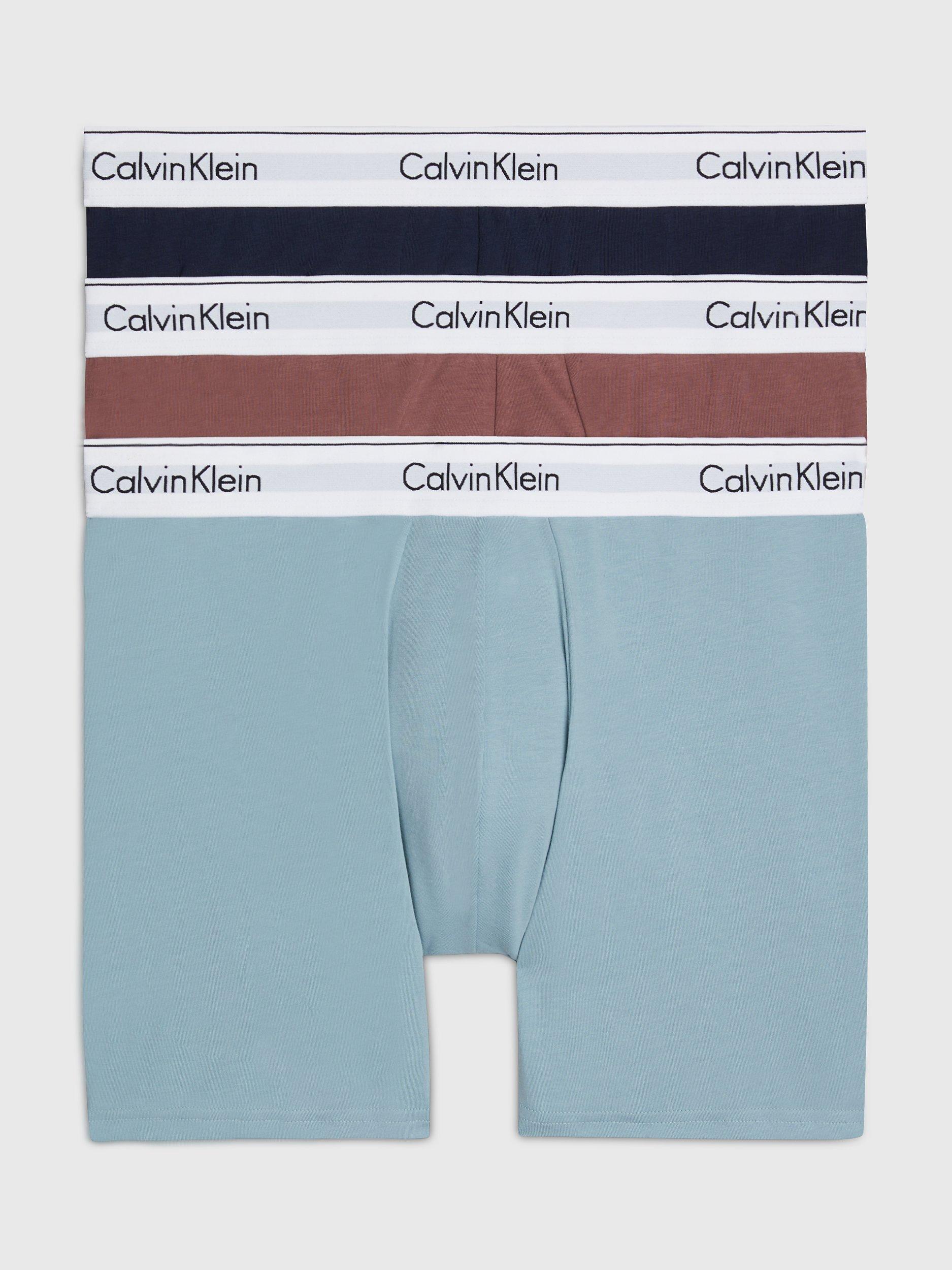 Calvin Klein Stretch Cotton Boxer Brief, Pack of 3, Rose/Blue/Arona