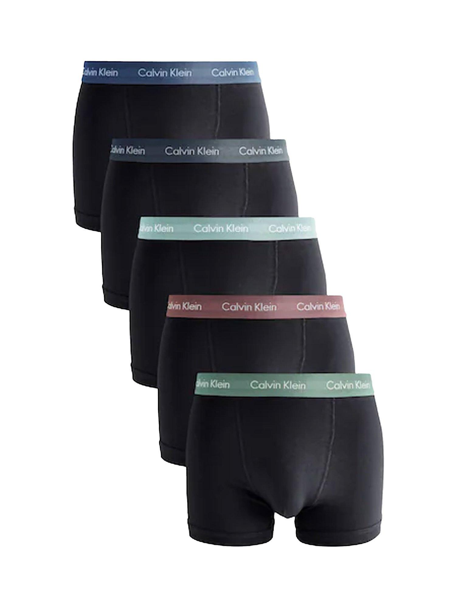 Calvin Klein Regular Cotton Stretch Trunks, Pack of 5, Black/Multi