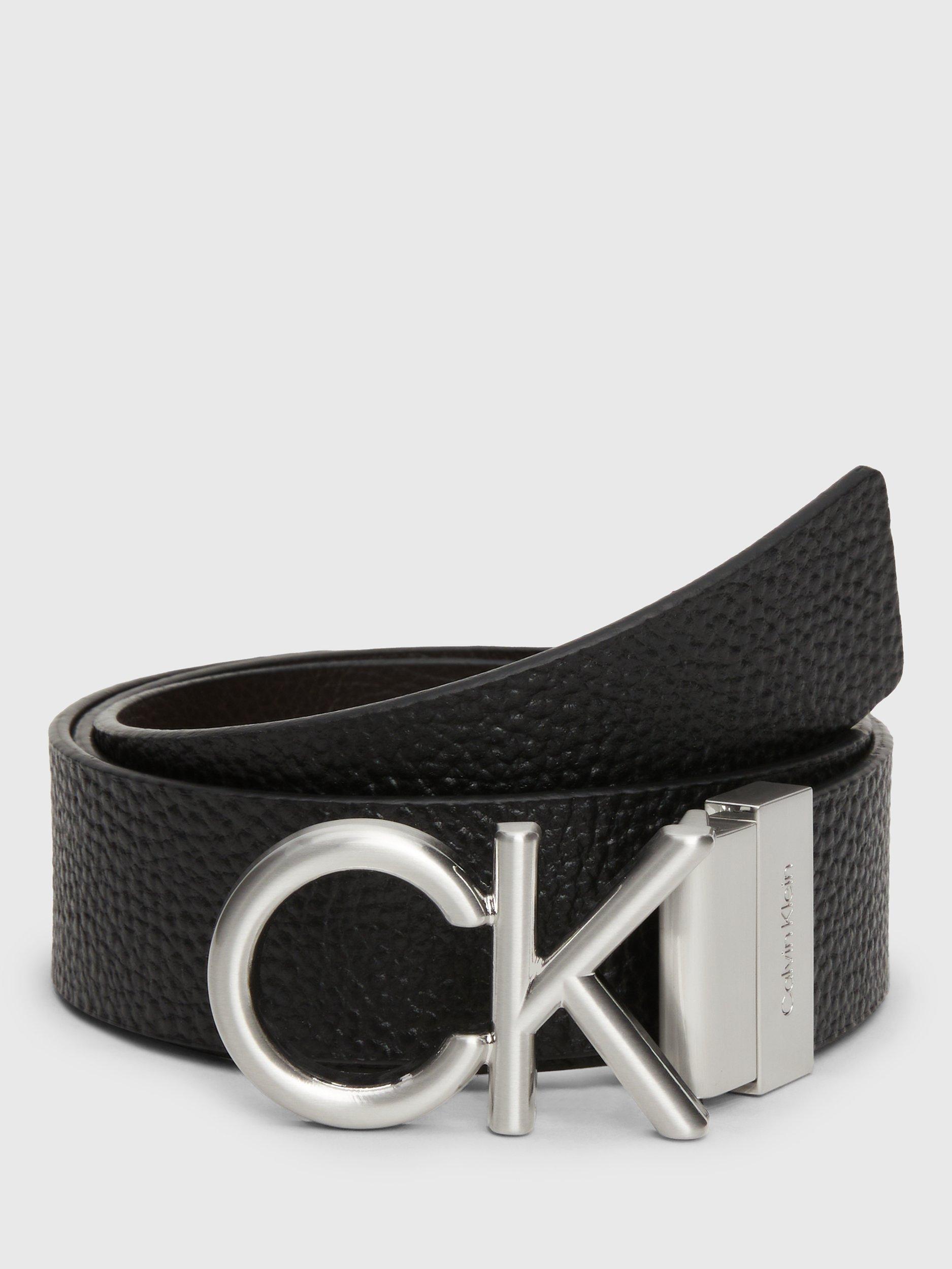 Calvin Klein Reversible Leather Belt Black Dark Brown