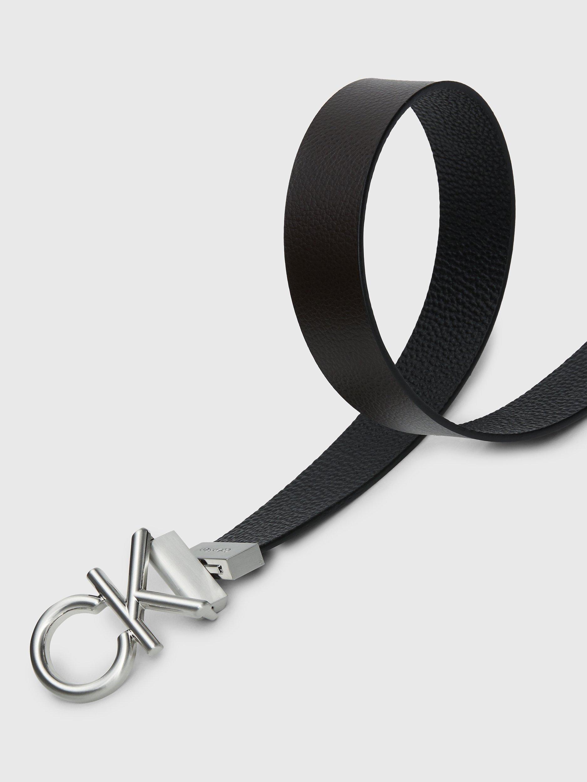 Product image 5 of 7, which shows Calvin Klein Reversible Leather Belt, Black/Dark Brown, 39