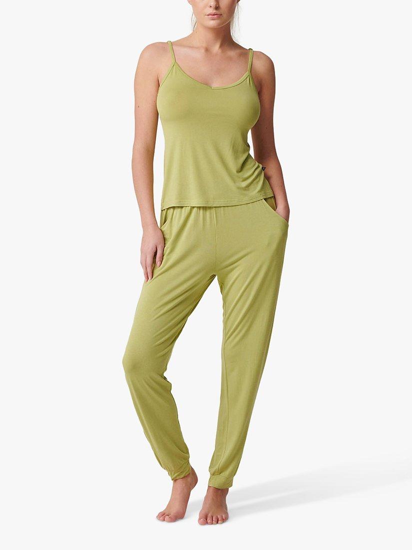 Product image 2 of 3, which shows British Boxers Bamboo Camisole Pyjama Set, Tarragon, XS