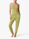 British Boxers Bamboo Camisole Pyjama Set, Tarragon