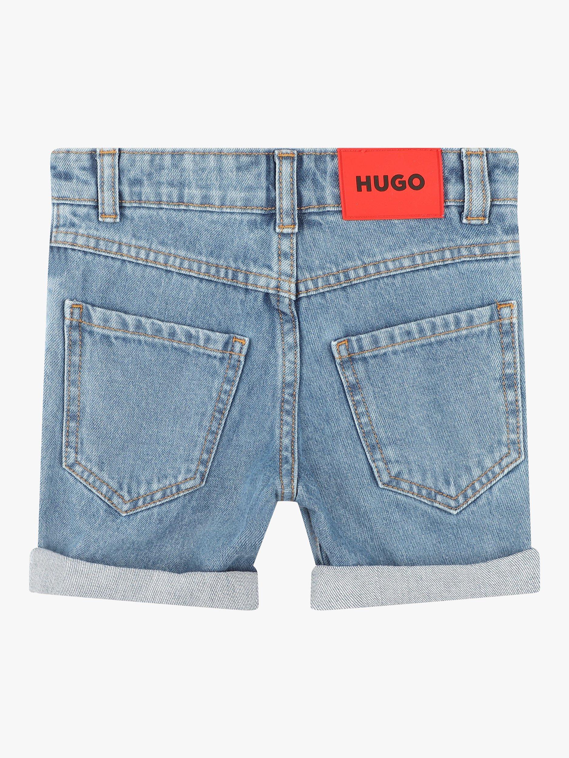 Product image 2 of 2, which shows HUGO Kids' Denim Cotton Blend Bermuda Shorts, Blue, 16 years