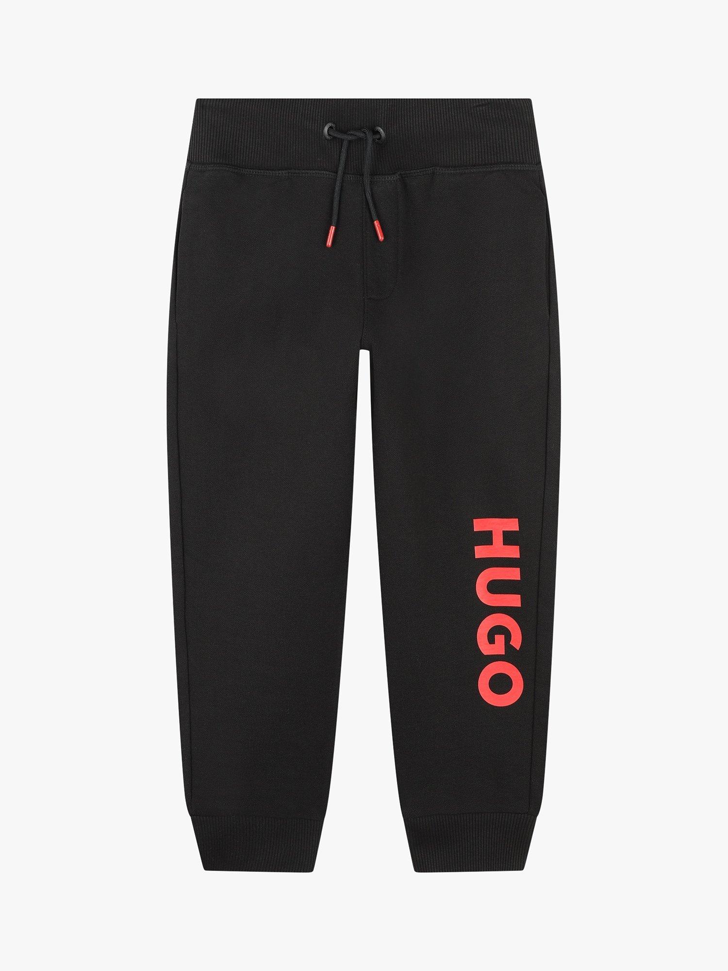 HUGO BOSS BOSS Kids' Jogging Bottoms, Black/Red