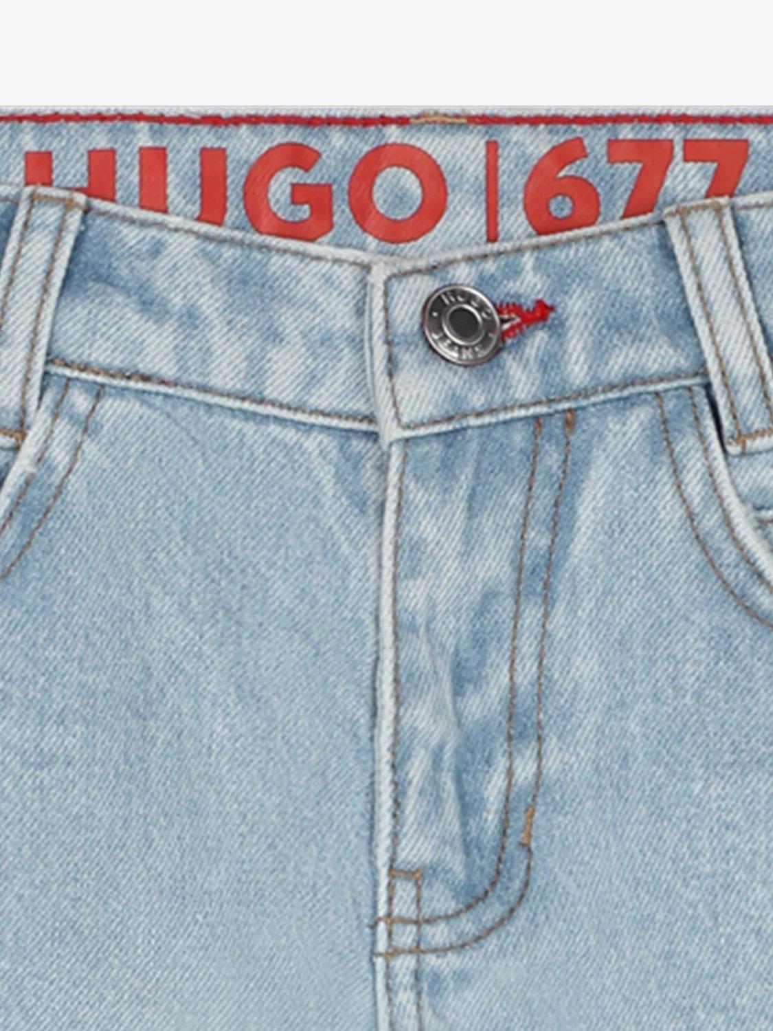 Product image 3 of 3, which shows HUGO Kids' Regular Fit Jeans, Light Blue, 8 years