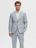 SELECTED HOMME Regular Fit Linen Blazer, Light Blue