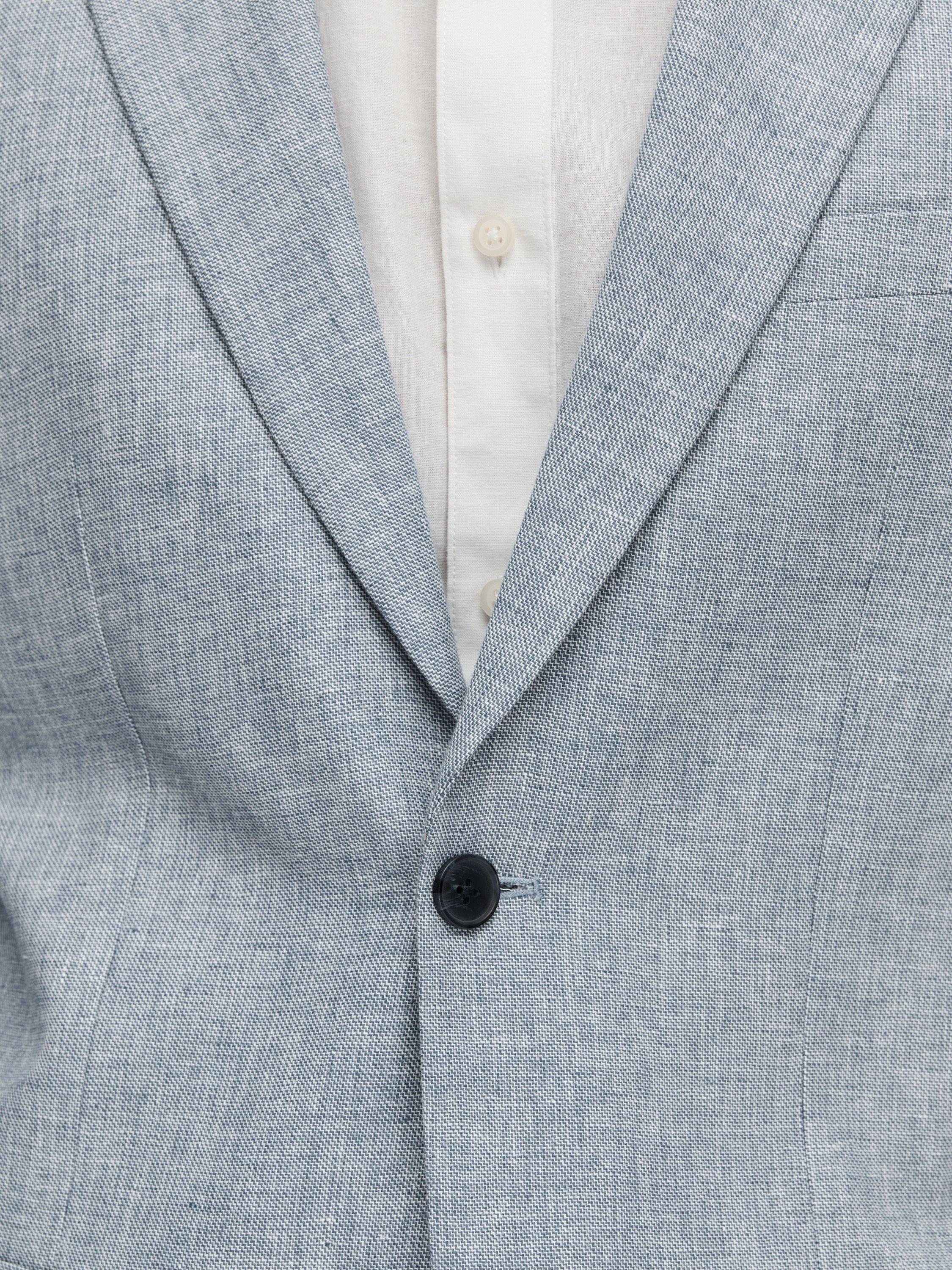 SELECTED HOMME Regular Fit Linen Blazer, Light Blue, 40R