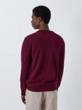 John Lewis Made in Italy Cashmere V-Neck Jumper, Deep Burgundy