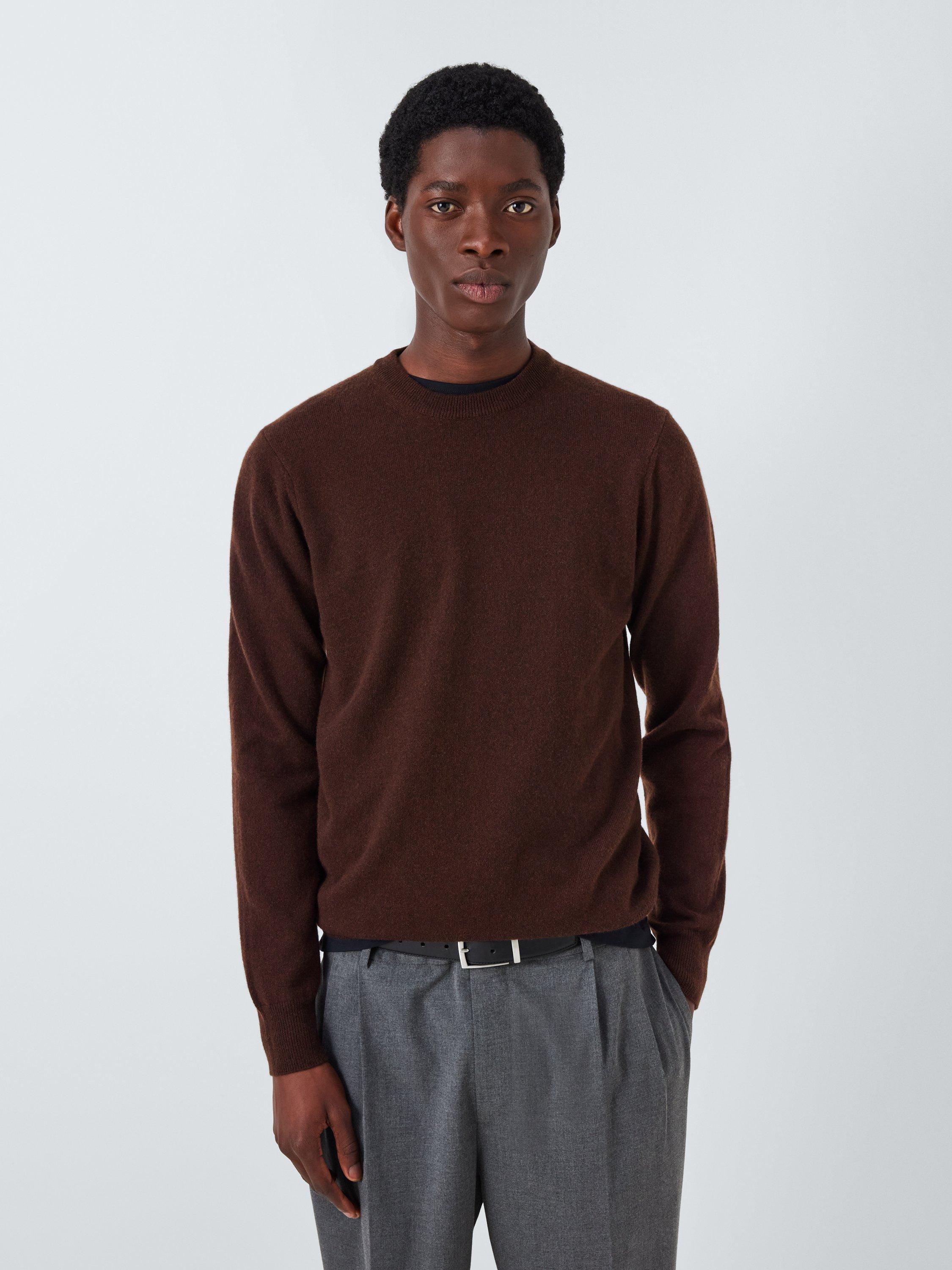 John Lewis Made in Italy Cashmere Crew Neck Jumper, Mole