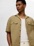 SELECTED HOMME Boxy Short Sleeved Shirt, Green