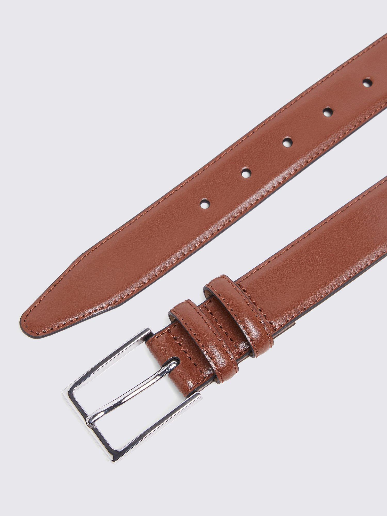 Moss Leather Belt, Tan, 30R
