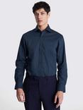 Moss Tailored Stretch Shirt, Dark Blue