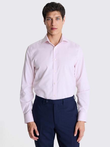 Moss Tailored Fit Cotton Dobby Shirt, Pink