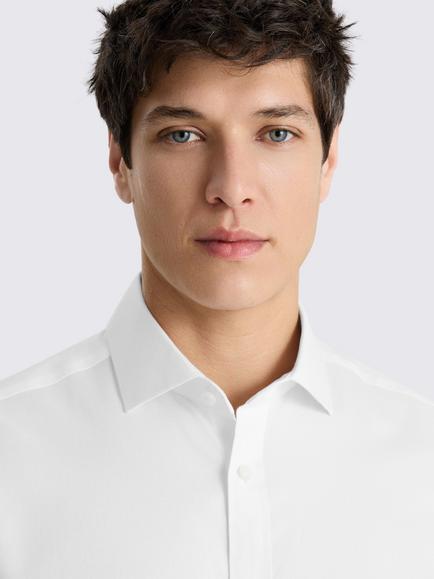 Moss Tailored Fit Royal Oxford Non-Iron Shirt - view 2, White