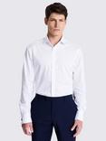 Moss Tailored Fit Double Cuff Stretch Shirt, White