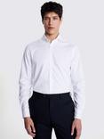 Moss Tailored Single Cuff Cotton Dobby Shirt, Off White