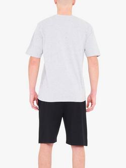 Brand Threads Marvel Comics Graphic Print Short Pyjama Set, Black - view 2, Black