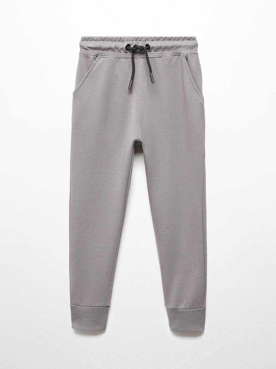 Mango Kids' Zipper Joggers, Grey