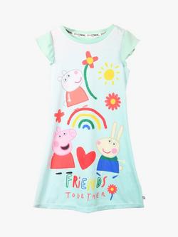 Brand Threads Baby Peppa Pig Nightie, Aqua - view 2, Aqua
