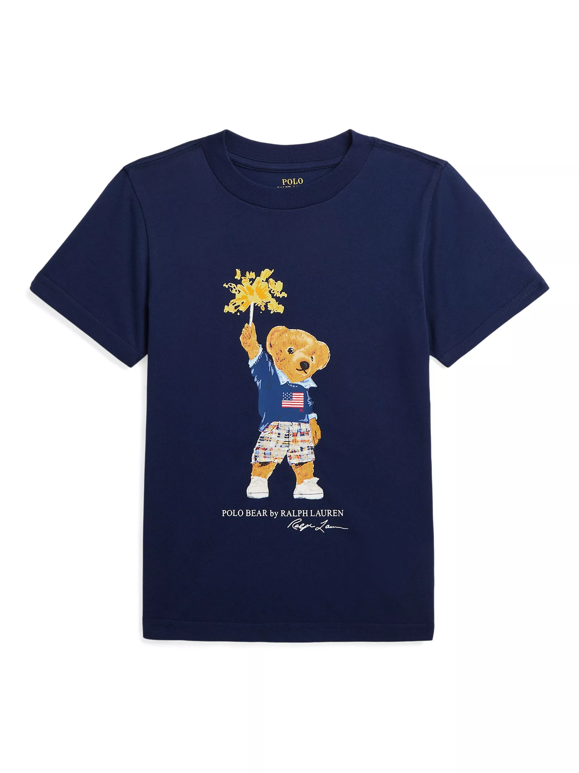 Ralph Lauren Kids Cotton Polo Bear T Shirt Navy Multi