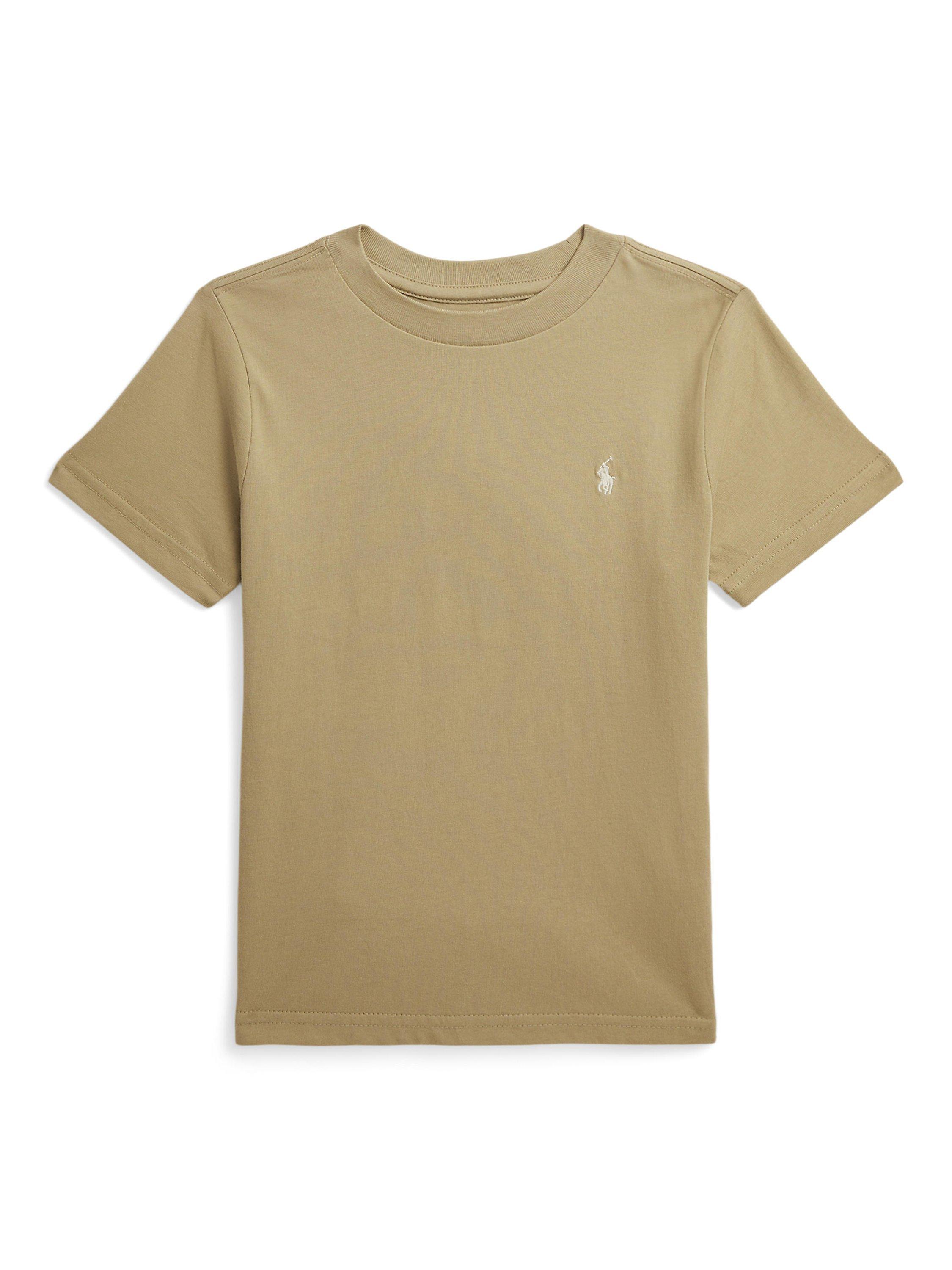 Ralph Lauren Kids' Essential Cotton T-Shirt, Green Khaki