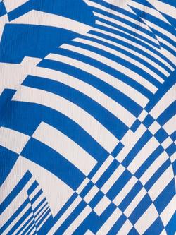 chesca Abstract Geometric Swirls Shirt, Royal Blue/White - view 2, Royal Blue/White