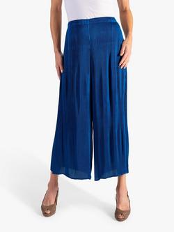 chesca Pleated Wide Leg Trousers, Royal Blue, Royal Blue
