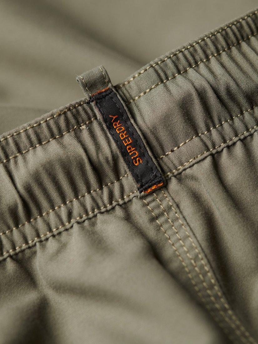 Superdry Premium Embroidered 17" Swim Shorts, Light Khaki Green, S