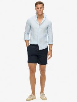 Superdry Premium Embroidered 17" Swim Shorts, Navy