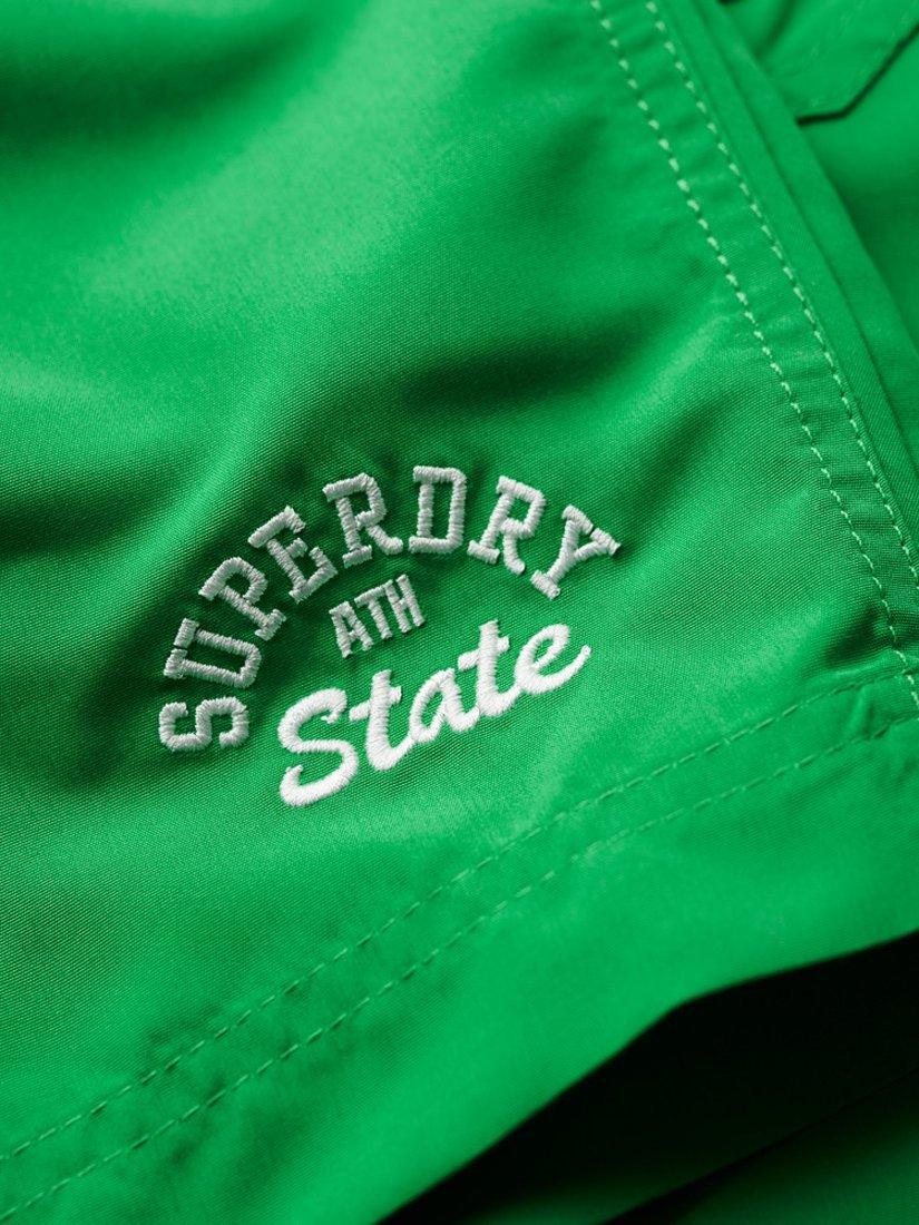 Superdry Recycled Polo 17" Swim Shorts, Drop Kick Green, S