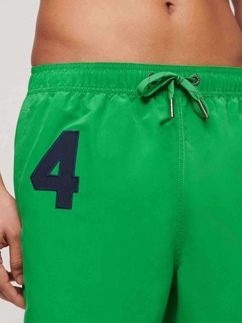 Superdry Recycled Polo 17" Swim Shorts, Drop Kick Green, S