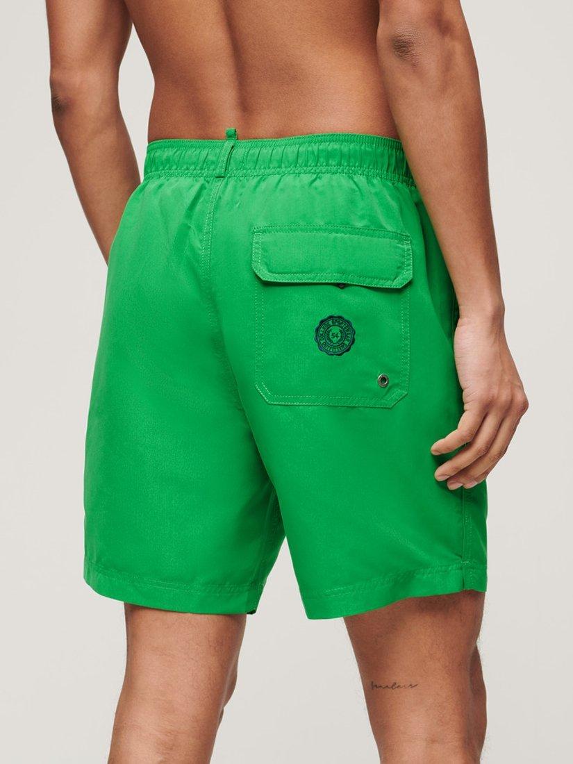 Superdry Recycled Polo 17" Swim Shorts, Drop Kick Green, S