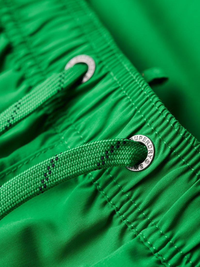 Superdry Recycled Polo 17" Swim Shorts, Drop Kick Green, S