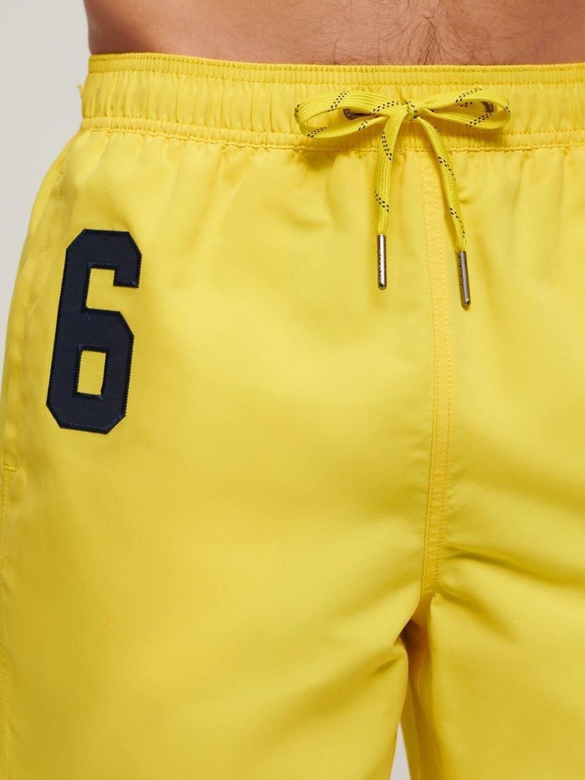Product image 5 of 6, which shows Superdry Recycled Polo 17" Swim Shorts, Nautical Yellow, S