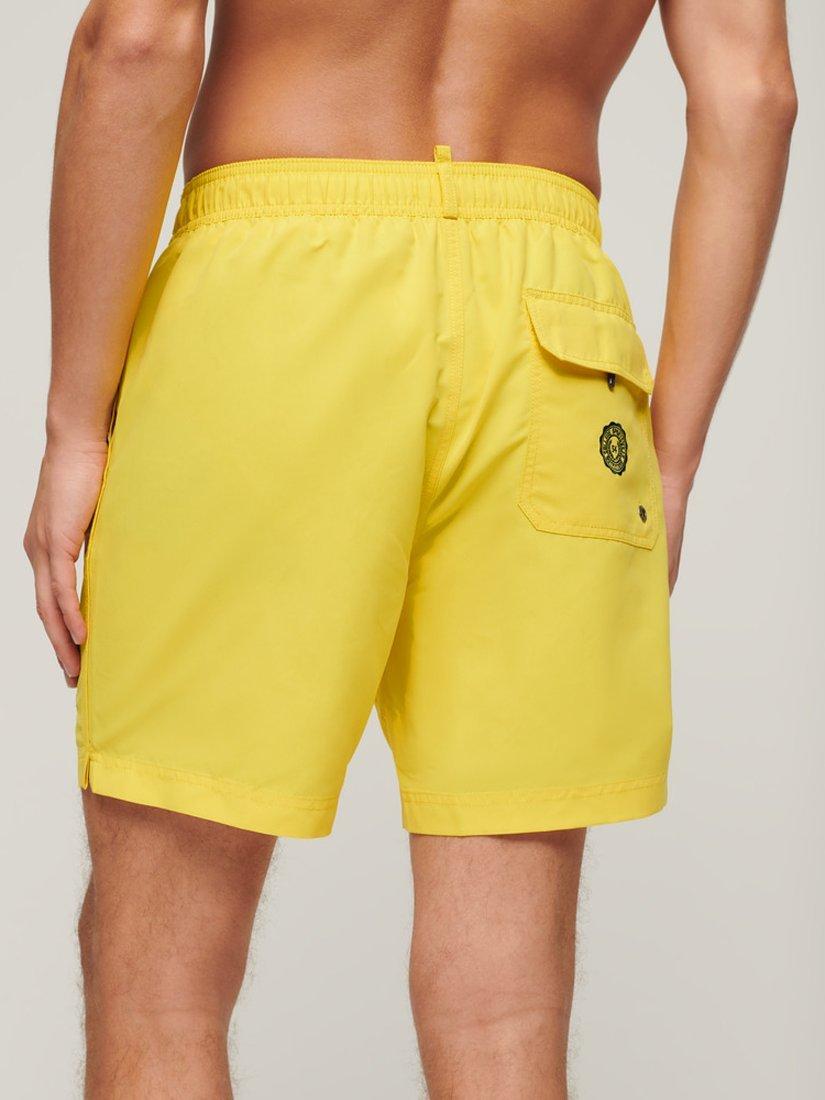 Product image 4 of 6, which shows Superdry Recycled Polo 17" Swim Shorts, Nautical Yellow, S