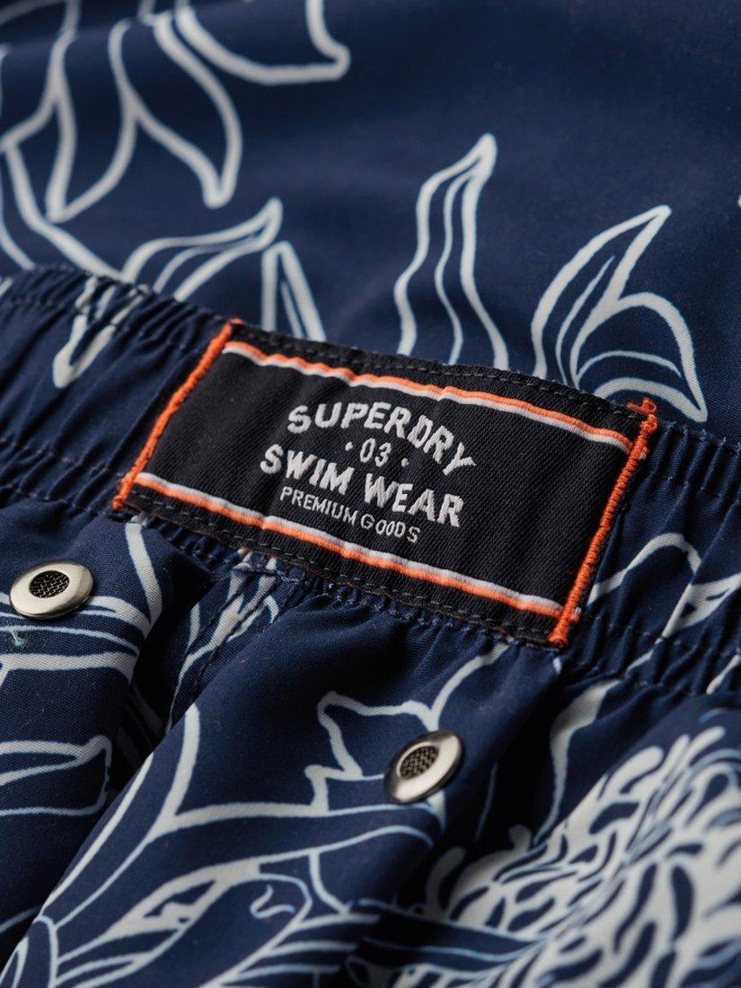 Superdry Printed 15" Swim Shorts, Chrysanthemum, S