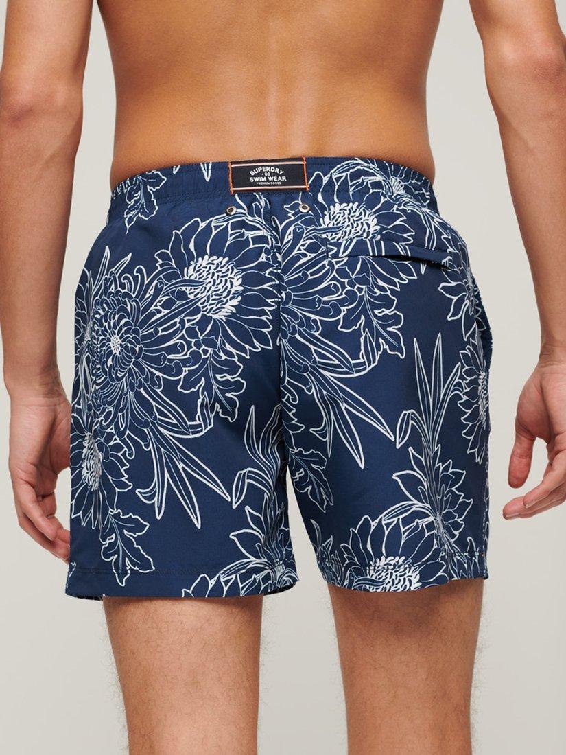 Superdry Printed 15" Swim Shorts, Chrysanthemum, S