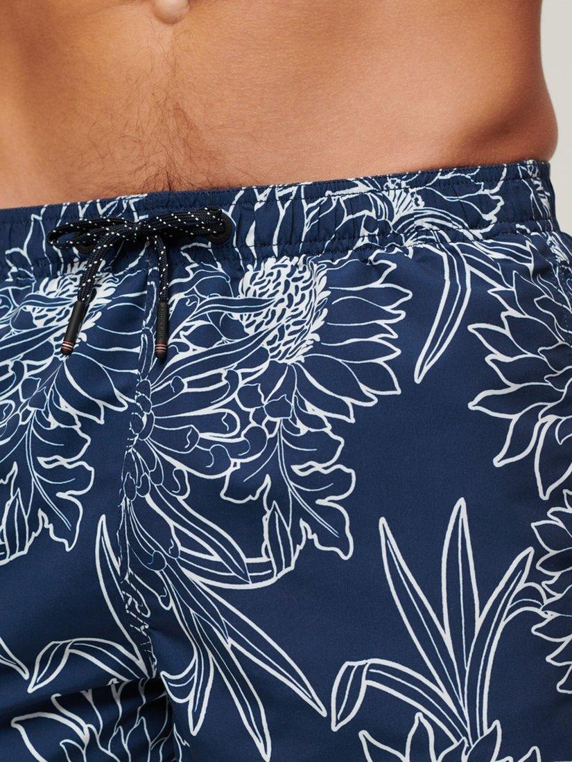 Superdry Printed 15" Swim Shorts, Chrysanthemum, S