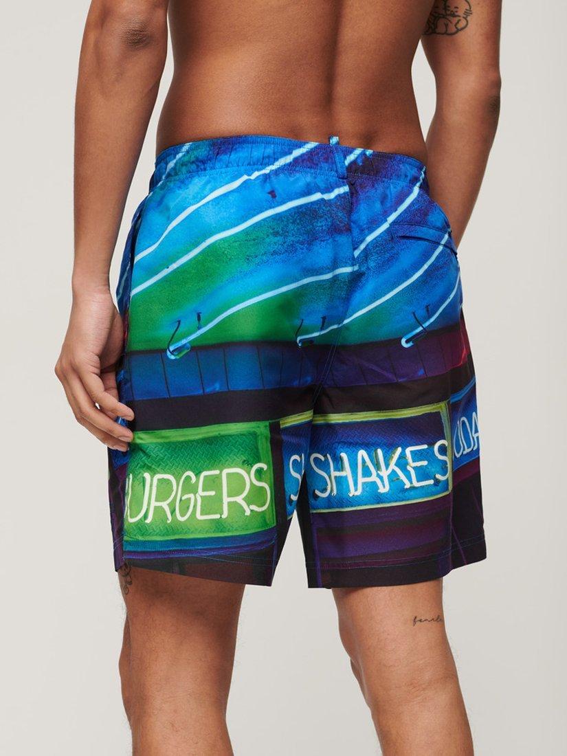 Product image 4 of 5, which shows Superdry Photographic 17" Swim Shorts, Neon Navy, S