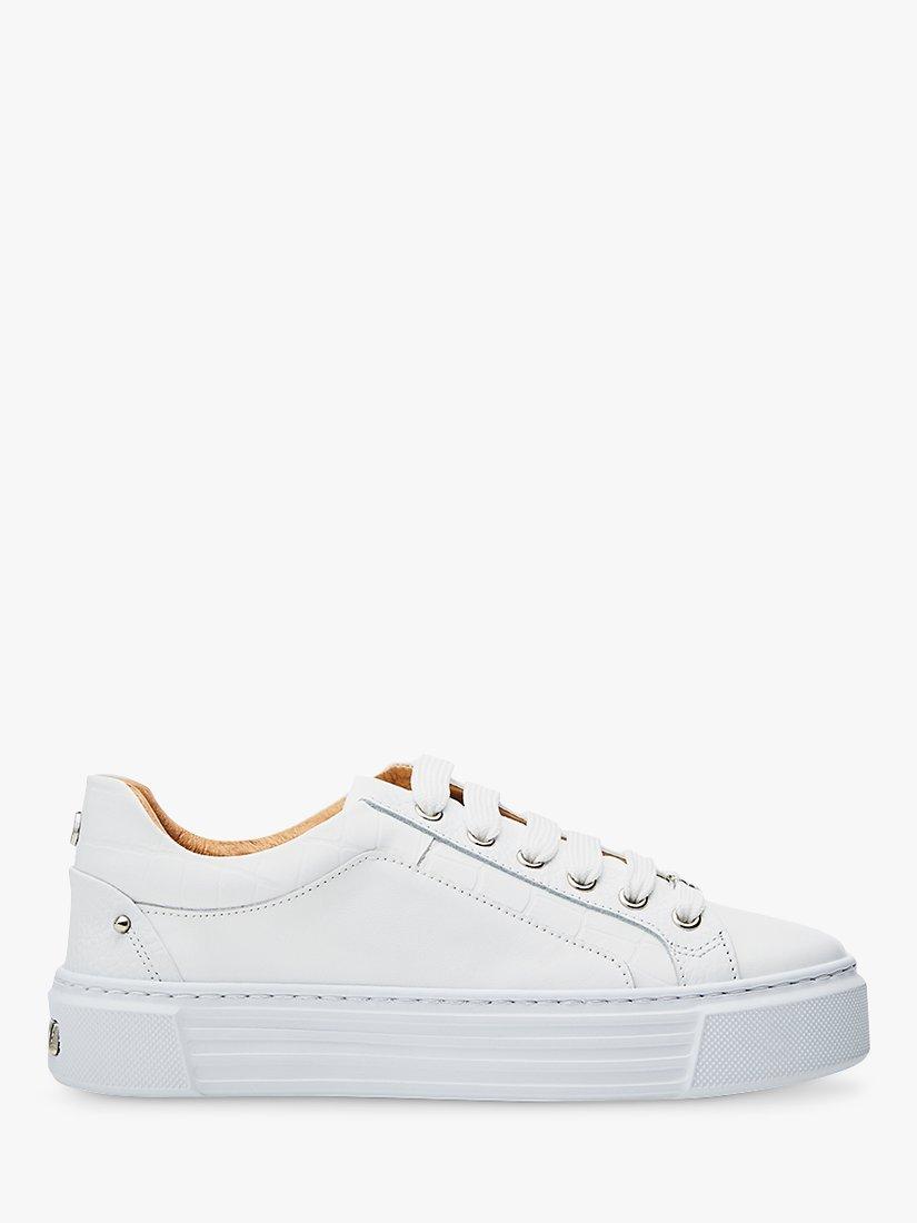 Moda in Pelle Arabeller Leather Slab Sole Trainers, White, 6