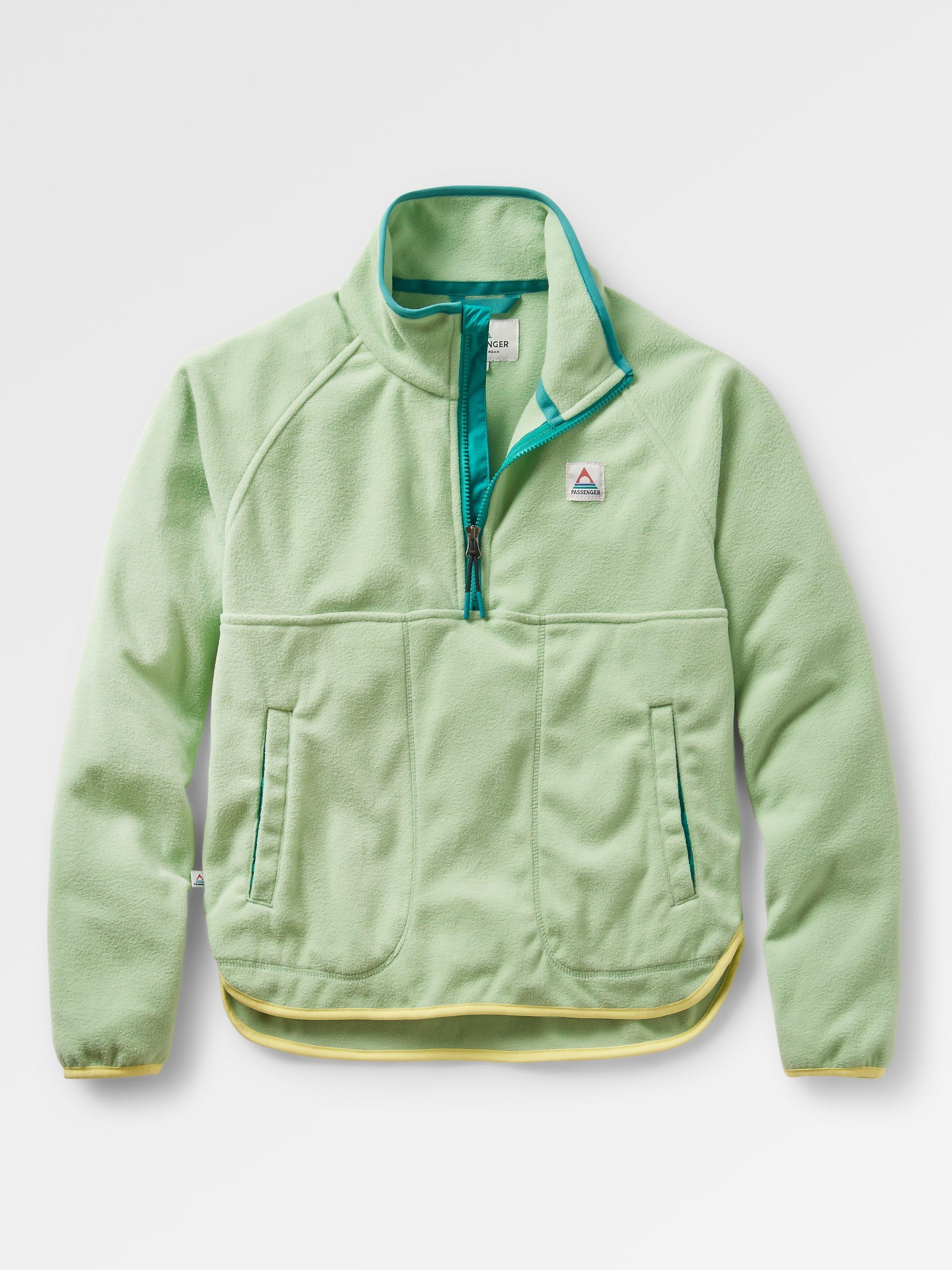 Passenger Sorrel Recycled Polar Fleece, Green Fig
