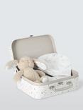 John Lewis Heirloom Collection Baby Pima Cotton Sleepsuit, Hat and Bunny Gift Box