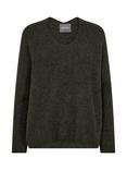 MOS MOSH Thora V Neck Jumper, Grape Leaf