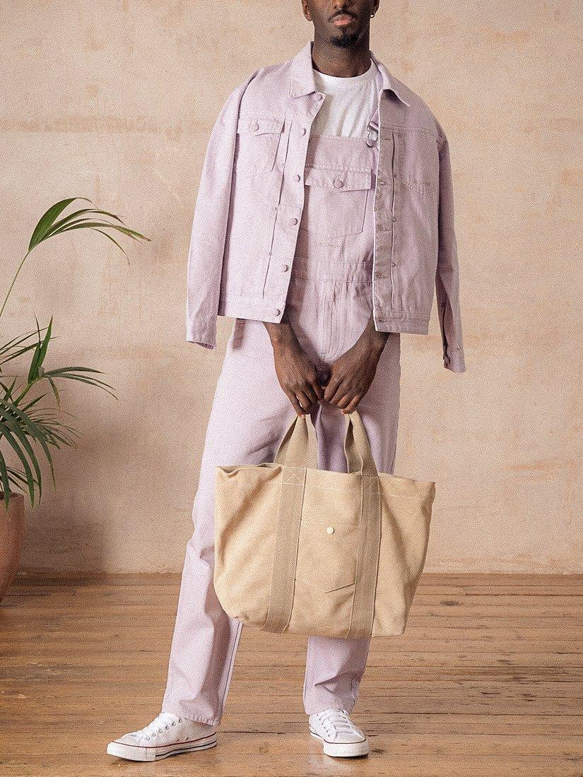 Product image 4 of 8, which shows M.C.Overalls Denim Battle Jacket, Gin Blossom, XS