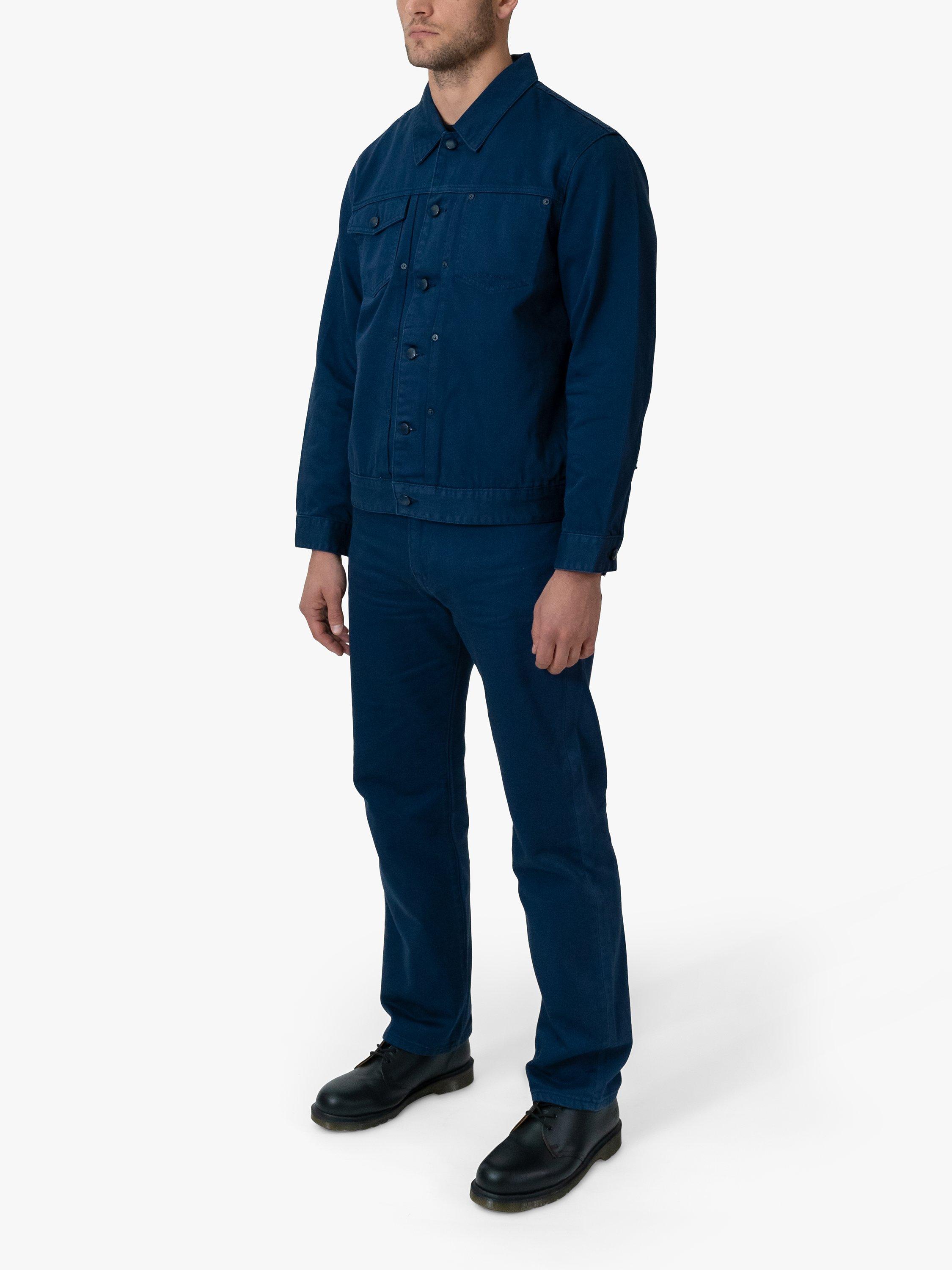 Product image 2 of 10, which shows M.C.Overalls Denim Battle Jacket, Navy, XS