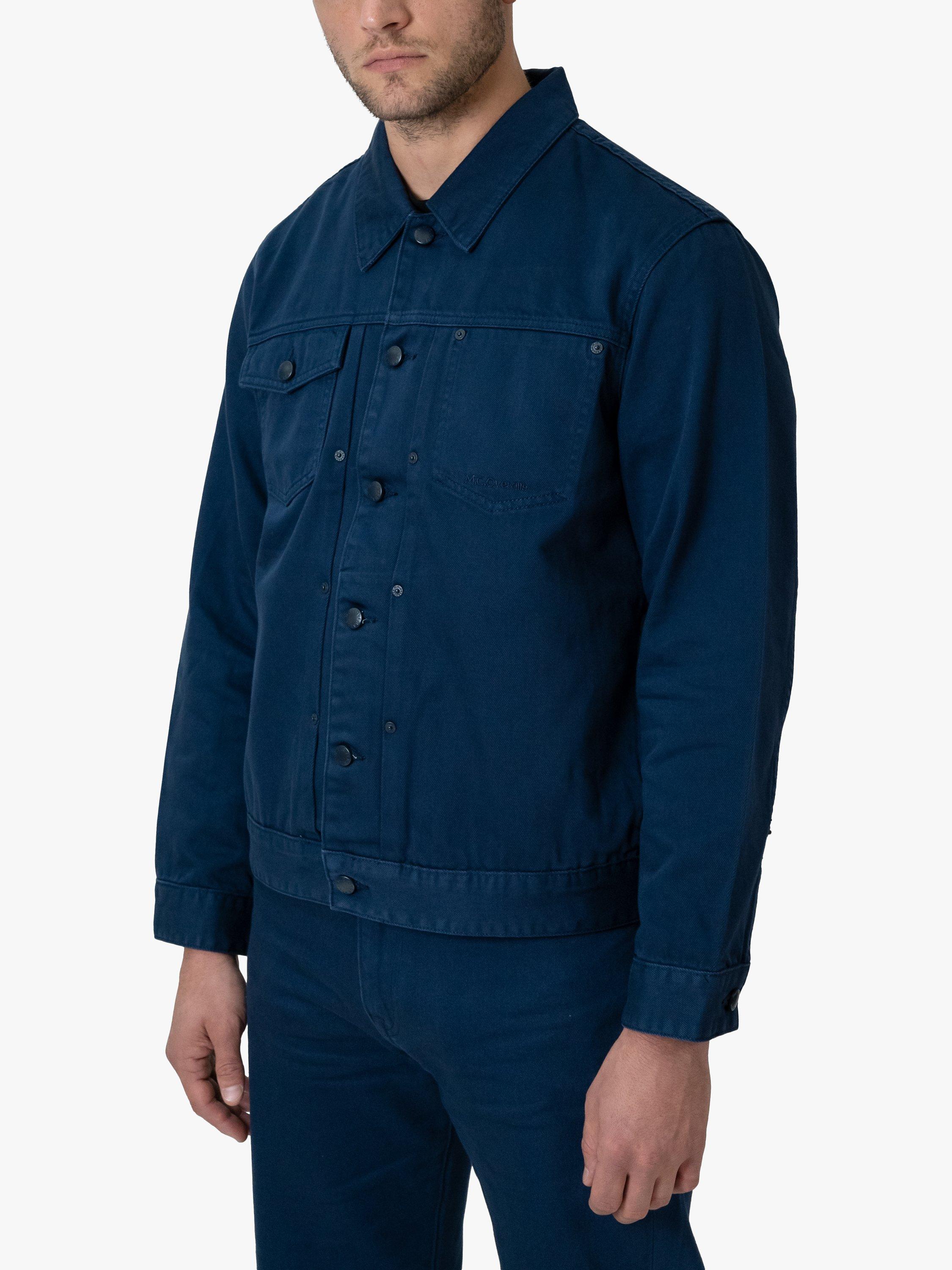 Product image 3 of 10, which shows M.C.Overalls Denim Battle Jacket, Navy, XS