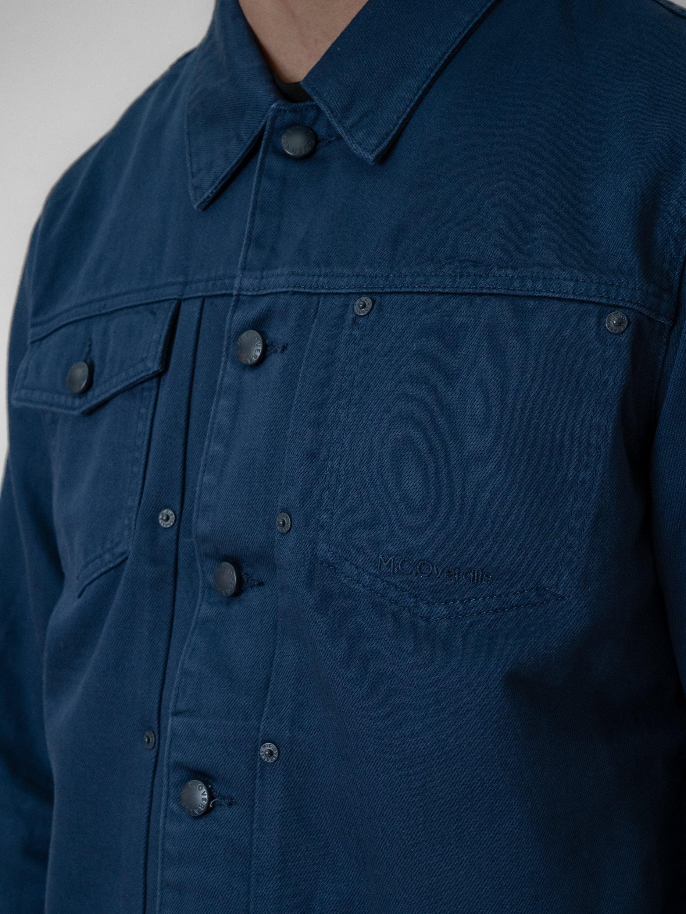 Product image 9 of 10, which shows M.C.Overalls Denim Battle Jacket, Navy, XS