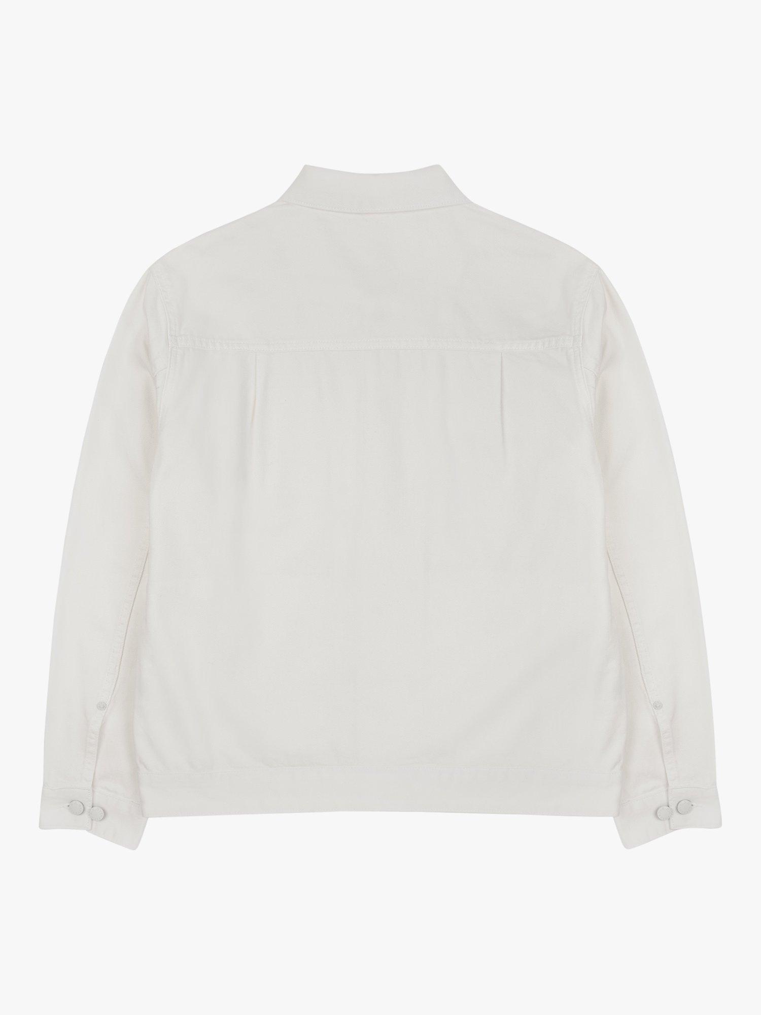 Product image 4 of 6, which shows M.C.Overalls Denim Battle Jacket, Ivory, XS